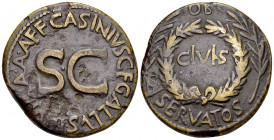 Augustus AE Sestertius, C. Asinius Gallus 

Augustus (27 BC-14 AD). AE Sestertius (35 mm, 25.65 g), Rome, 16 BC. C. Asinius Gallus, moneyer. 
Obv. ...
