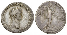 Claudius AR Denarius, Pax-Nemesis reverse 

Claudius (41-54 AD). AR Denarius (18-19 mm, 3.68 g), Rome, 50/51 AD.
Obv. TI CLAVD CAESAR AVG P M TR P ...