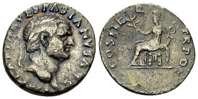 Vespasianus AR Denarius, Pax reverse 

Vespasianus (69-79 AD). AR Denarius (18 mm, 2.74 g), Rome, 70.
Obv. IMP CAESAR VESPASIANVS AVG, Laureate hea...