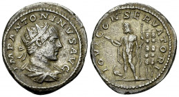 Elagabalus AR Antoninianus, Jupiter reverse 

Elagabalus (218-222 AD). AR Antoninianus (23 mm, 4.91), Rome, 219-220.
Obv. IMP ANTONINVS AVG, Radiat...