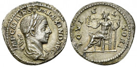 Severus Alexander AR Denarius, Jupiter reverse 

Severus Alexander (222-235 AD). AR Denarius (20 mm, 3.17 g), Rome, 225.
Obv. IMP C M AVR SEV ALEXA...