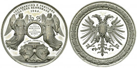 Österreich/Preussen, Zinnmedaille 1864 

Österreich/Preussen. Zinnmedaille 1864 (41 mm, 22.79 g), auf den Sieg über Dänemark.

Fast unzirkuliert....