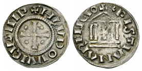 Louis le Pieux AR Denier 

Carolingians. Louis le Pieux (814-840). AR Denier à la légende chrétienne (20 mm, 1.31 g), vers 822-840 AD.
MEC 794; M./...