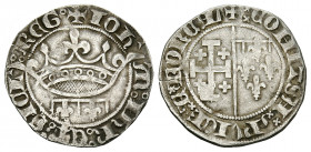 Provence, AR Sol Coronat 

Provence. Jeanne de Naples (1362-1382), veuve de Louis de Tarente. AR Sol Coronat (24 mm, 2.11 g), Tarascon.
B. 859.

...
