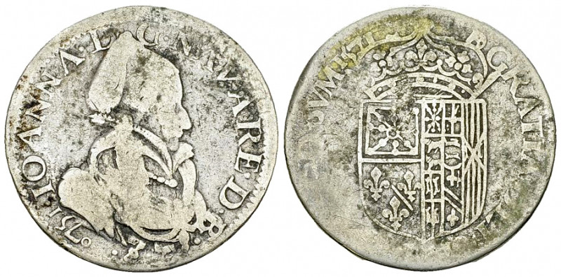 Jeanne d'Albret, AR Teston 1571 

France. Navarre. Jeanne d'Albret (1562-1572)...