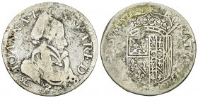 Jeanne d'Albret, AR Teston 1571 

France. Navarre. Jeanne d'Albret (1562-1572). AR Teston 1571 (28 mm, 9.13 g), Pau. Teston au buste âgé et au rever...