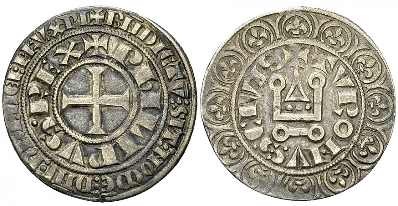 Philippe III, AR Gros tournois 

France, Royaume. Philippe III (1270-1285). AR...