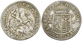 Mansfeld, AR 1/3 Taler 1672, Eisleben 

Deutschland, Mansfeld. Franz Maximilian und Heinrich Franz (1644-1692). AR 1/3 Taler 1672 (?) ABK (33 mm, 9....