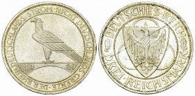 Weimarer Republik, AR 3 Reichsmark 1930 A, Rheinlande 

Deutschland, Weimarer Repbulik. AR 3 Reichsmark 1930 A (30 mm, 14.90 g), Rheinlande. 
 AKS ...