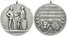 Hagen, AR Medaille 1926, Bundesschiessen 

Deutschland. Hagen. AR Schützenmedaille 1926 (50 mm, 41.30 g), auf das 26. Westf. Bundesschiessen in Hage...