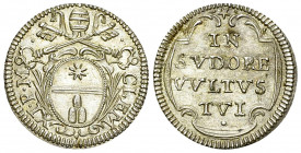 Clemens XI, AR Grosso 

Stato Pontificio. Clemens XI (1700-1721). AR Grosso (19 mm, 1.62 g).
Munt. 129.

Quasi FDC.