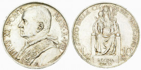 Pius XI, AR 10 Lire 1929 

Vatican. Pius XI (1922-1939). AR 10 Lire 1929 (9.99 g).
Berman 3354.

Quasi FDC.