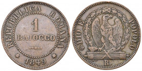 Repubblica Romana, CU Baiocco 1849 R 

Italia. Repubblica Romana. CU Baiocco 1849 R (30 mm, 9.79 g).
KM 22.

BB.