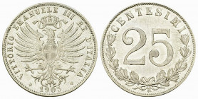 Vittorio Emanuele III, NI 25 Centesimi 1903 

Italia. Vittorio Emanuele III. NI 25 Centesimi 1903 (3.89 g).
Pag. 828.

SPL.
