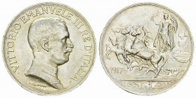 Vittorio Emanuele III, AR Lira 1917 R 

Italia. Vittorio Emanuele III. AR 2 Lire 1917 (10.01 g).
KM 57.

Quasi FDC.