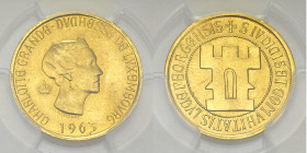 Luxembourg, AV 20 Francs 1963, MS65 

Luxembourg. AV 20 Francs 1963. 100th Anniversary of Luxembourg. 
 KM X#M2b.

PCGS MS65.