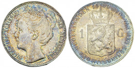 Netherlands AR 1 Gulden 1909 

Netherlands. Wilhelmina I. AR 1 Gulden 1909 (9.97 g).
KM 122.2.

Nicely toned and good extremely fine.