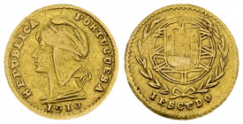 Portugal Pattern AV 1 Escudo 

Portugal, Republic. Pattern AV 1 Escudo 1910 (13.6 mm, 1.05 g), Lisbon.
Obv. REPUBLICA PORTUGUESA, Female head with ...
