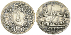 Basel, AR Vierteltaler o.J. 

Schweiz. Basel, Stadt. AR Vierteltaler o.J. (27 mm, 6.56 g).
HMZ 2-102a.

Sehr schön.