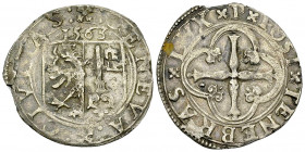 Genf, AR 3 Sols 1563 

Schweiz. Genf/Genève, Stadt. AR 3 Sols 1563 (27 mm, 2.78 g).
 HMZ 2-301i.

Sehr schön.