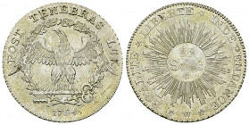 Genf, AR 15 Sols 1794 

Schweiz. Genf /Genève, Stadt. AR 15 Sols 1794 (24 mm, 3.22 g).
HMZ 2-342a.

Vorzüglich.