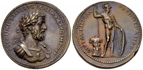 Septimius Severus AE "Medallion" 

Septimius Severus, after Giovanni Cavino (1500-1570). Paduan AE "Medallion" (39 mm, 45.77 g). 
Obv. L SEPTIMIVS ...