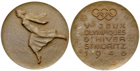 St. Moritz 1948, Olympic Games AE Participant's Medal 

A Collection of Olympic Medals. Switzerland. The V. Olympiad, St. Moritz 1948. AE Participan...