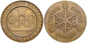 Oslo 1952, Olympic Games AE Participant's Medal 

A Collection of Olympic Medals. Norway. The VI. Winter Olympiad, Oslo 1952. AE Participant's Medal...