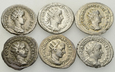 Roman Empire, Lot of 6 AR Antoniniani 

Roman Empire. Lot of 6 (six) AR Antoniniani of Gordianus III.

Very fine. (6)

Lot sold as is, no return...