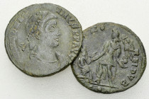 Magnus Maximus, Lot of two AE Nummi 

The Roman Empire. Magnus Maximus. Lot of two (2) AE Nummi.

Rare. Almost very fine. (2)

Lot sold as is, n...