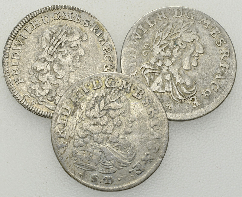 Brandenburg-Preussen, Lot von 3 AR 6 Gröschern 

Deutschland. Brandenburg-Preu...