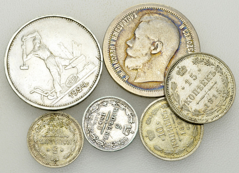 Russia, Lot of 6 AR coins 

Russia. Lot of 6 (six) AR coins.

Various condit...