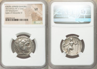 DANUBE REGION. Balkan Tribes. Imitating Alexander III the Great. 3rd century BC or later. AR tetradrachm (26mm, 12h). NGC VF. Celtic issue imitating p...