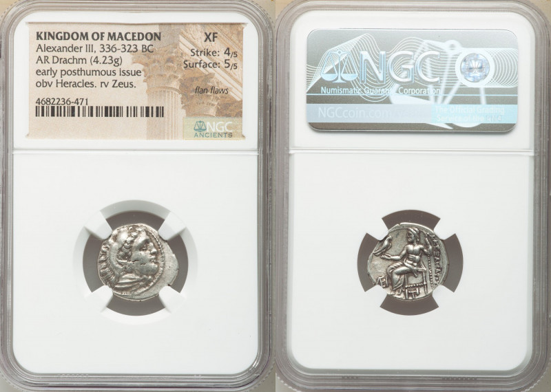 MACEDONIAN KINGDOM. Alexander III the Great (336-323 BC). AR drachm (17mm, 4.23 ...