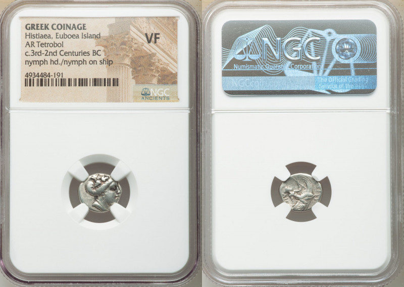 EUBOEA. Histiaea. Ca. 3rd-2nd centuries BC. AR tetrobol (12mm, 10h). NGC VF. Hea...