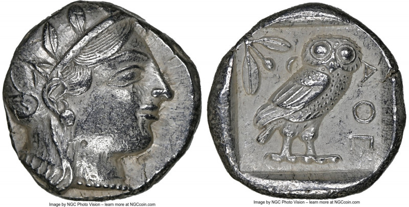 ATTICA. Athens. Ca. 455-440 BC. AR tetradrachm (23mm, 17.16 gm, 5h). NGC Choice ...