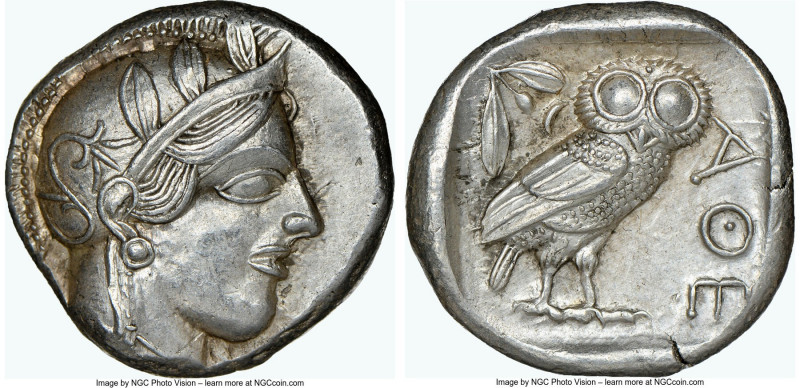 ATTICA. Athens. Ca. 440-404 BC. AR tetradrachm (25mm, 17.20 gm, 2h). NGC Choice ...