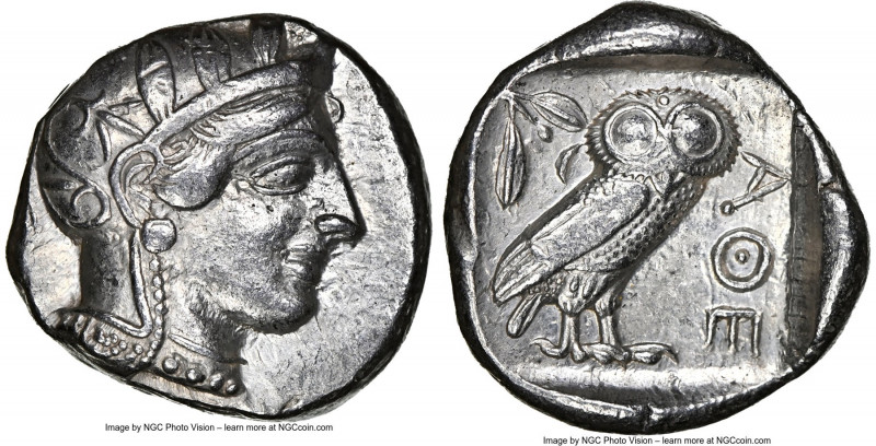 ATTICA. Athens. Ca. 440-404 BC. AR tetradrachm (26mm, 17.18 gm, 4h). NGC XF 5/5 ...