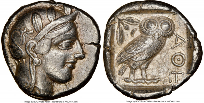ATTICA. Athens. Ca. 440-404 BC. AR tetradrachm (24mm, 17.12 gm, 4h). NGC Choice ...
