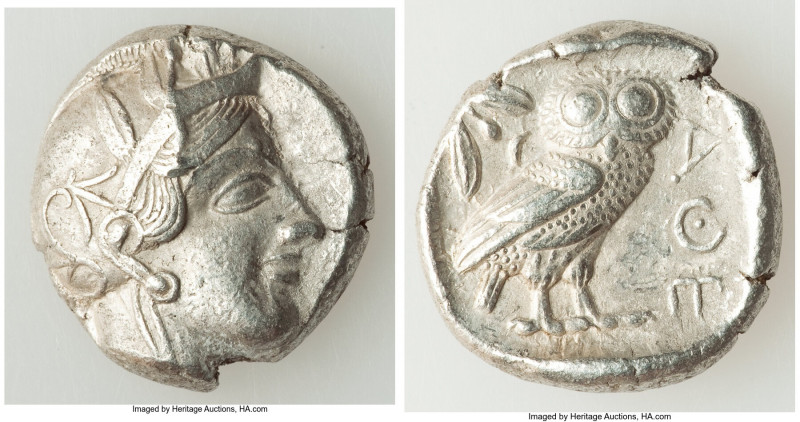 ATTICA. Athens. Ca. 440-404 BC. AR tetradrachm (23mm, 17.06 gm, 4h). VF. Mid-mas...
