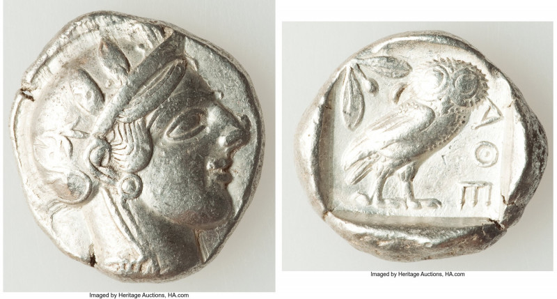 ATTICA. Athens. Ca. 440-404 BC. AR tetradrachm (26mm, 17.07 gm, 9h). VF. Mid-mas...