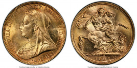 Victoria gold Sovereign 1893-M MS62 PCGS, Melbourne mint, KM13. S-3875 Older veiled head type. Blazing luster, peripheral rose toning. 

HID09801242...