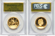 Elizabeth II gold Proof High Relief "Horse" 100 Dollars (1 oz) 2014-P PR70 Deep Cameo PCGS, Perth mint, KM-Unl. High relief Year of the Horse. AGW 1.0...