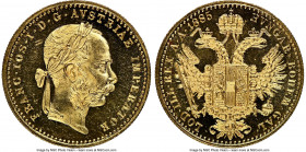 Franz Joseph I gold Ducat 1885 MS64 Deep Prooflike NGC, KM2267. Frosted devices and contrasting mirrored fields. 

HID09801242017

© 2020 Heritage...