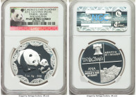 People's Republic Pair of Certified silver Proof Panda "WFoM Philadelphia" Medals (1 & 5 Ounce) 2012 PR69 Ultra Cameo NGC, Includes individual mint is...