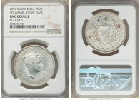 Republic Souvenir Peso 1897 UNC Details (Cleaned) NGC, Gorham mint, KM-XM3. Type III - Close Date, star above '97' baseline. 

HID09801242017

© 2...