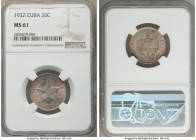 Republic 20 Centavos 1932 MS61 NGC, Philadelphia mint, KM13.2. Key date for type. 

HID09801242017

© 2020 Heritage Auctions | All Rights Reserved...