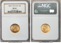 Russian Duchy. Alexander III gold 10 Markkaa 1882-S MS65 NGC, Helsinki mint, KM8.2. Mint bloom and satin surfaces. 

HID09801242017

© 2020 Herita...