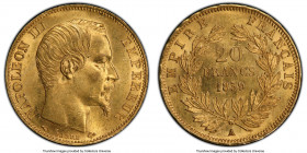 Napoleon III gold 20 Francs 1859-A MS64 PCGS, Paris mint, KM781.1, Gad-1061, Fr-531. 

HID09801242017

© 2020 Heritage Auctions | All Rights Reser...