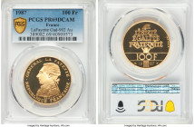 Republic gold Proof "Lafayette" 100 Francs 1987 PR69 Deep Cameo PCGS, KM962b, Gad-902. Mintage: 10,000. AGW 0.503 oz. 

HID09801242017

© 2020 Her...